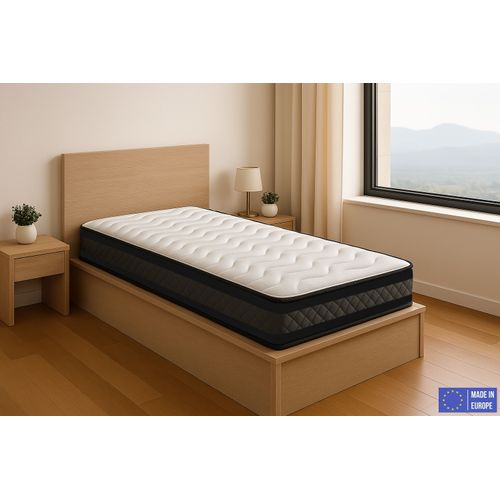 Matelas Mousse 90x200 cm ONYX - Ferme - Réversible - Côté Été/hiver - H20 Cm