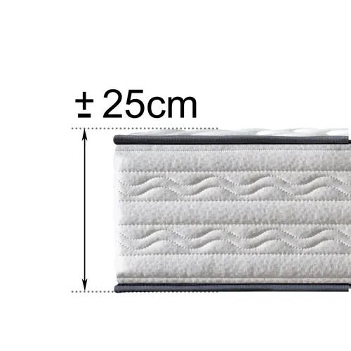 Matelas Mousse 80x200 cm ZAFIRE - Ferme - Réversible - Côté Été/hiver - H25 Cm