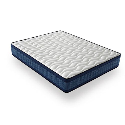 Matelas Mousse 140x190 cm GRAND BLEU - Ferme - Réversible - Côté été/hiver - Epaisseur 20cm