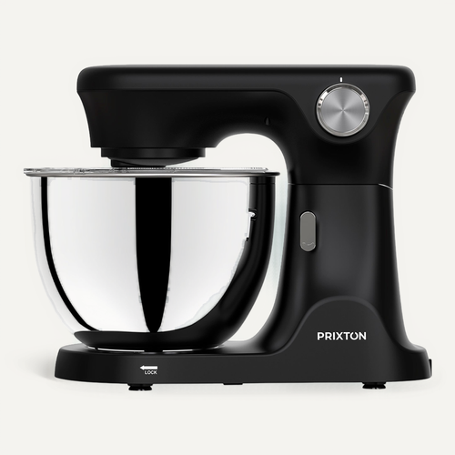 Mixeur Pétrisseur Kr350 2000 W, Bol En Acier Inoxydable De 8 L, 6 Vitesses + Mode Manuel, Noir