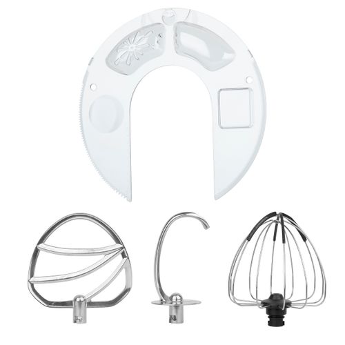 Mixeur Pétrisseur Kr350 2000 W, Bol En Acier Inoxydable De 8 L, 6 Vitesses + Mode Manuel, Noir