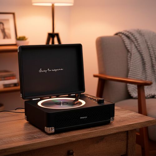 Lecteur Cd Portable Bluetooth, Radio Fm Et Aux, Haut-parleur 6w, Couleur Noir