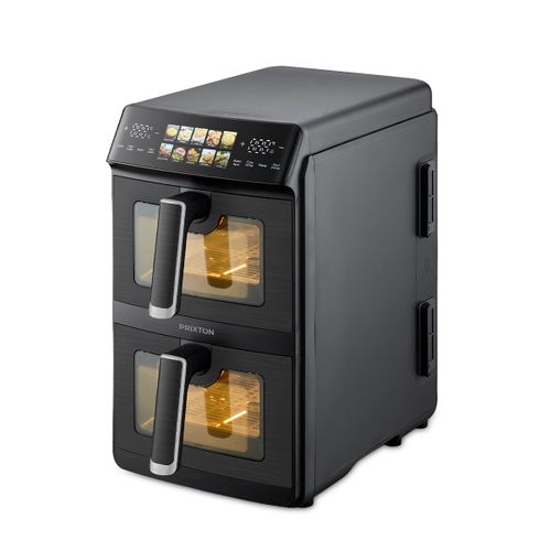 Friteuse à Air Verticale 10l, Double Panier, 2600w, écran Tactile, 10 Programmes, 80–200 °c
