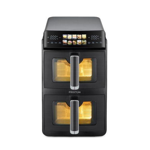 Friteuse à Air Verticale 10l, Double Panier, 2600w, écran Tactile, 10 Programmes, 80–200 °c