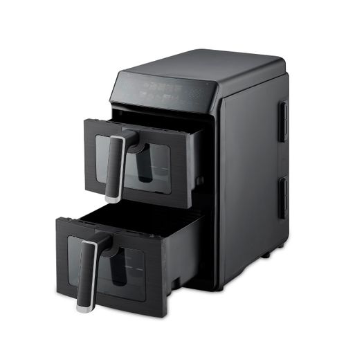 Friteuse à Air Verticale 10l, Double Panier, 2600w, écran Tactile, 10 Programmes, 80–200 °c