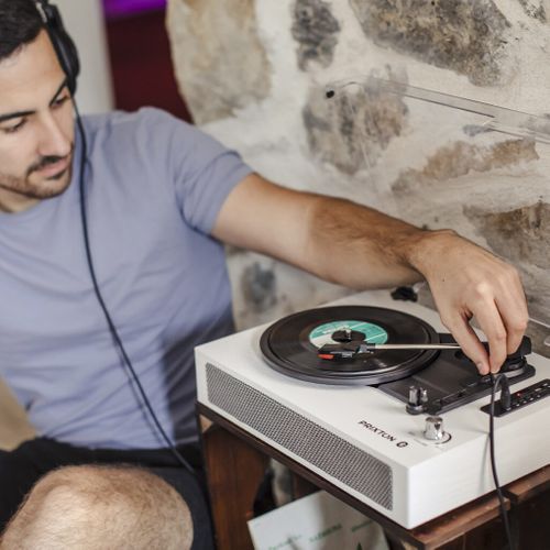 Platine Vinyle Studio Deluxe - Tourne-disque avec Bluetooth - Lecteur et convertisseur des vinyles