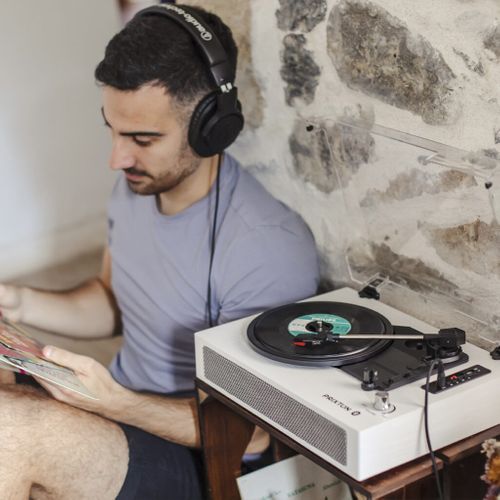 Platine Vinyle Studio Deluxe - Tourne-disque avec Bluetooth - Lecteur et convertisseur des vinyles