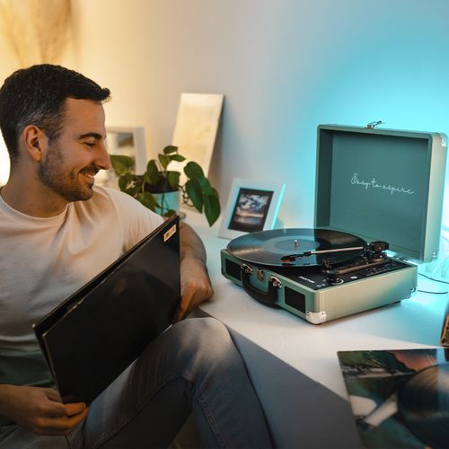 Platine Vinyle Vc400 - Tourne-disque Avec Bluetooth - Lecteur Et Convertisseur Des Vinyles - Mint
