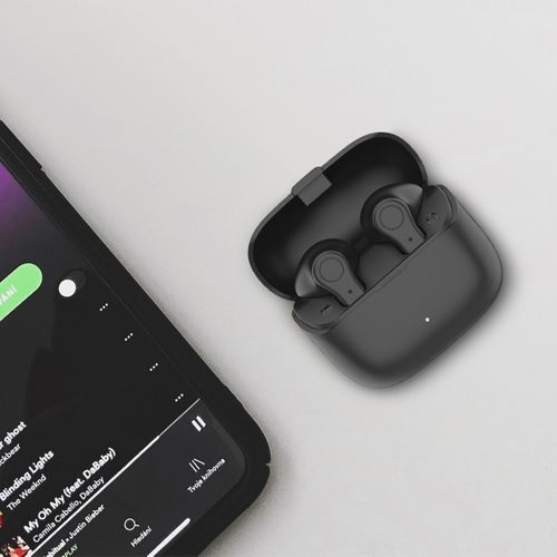 Écouteurs sans fil TWS155 Noir - Bluetooth 5.3 - Microphone inclus