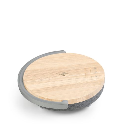 Lampe LED sans fil - Multifonction - Chargeur - Enceinte Bluetooth - Commande tactile - Bois