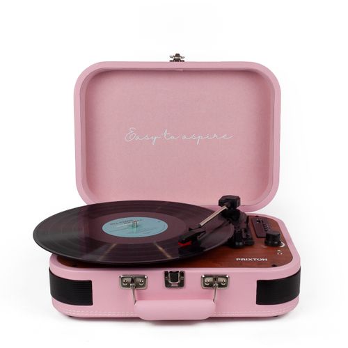 Platine Vinyle Vc600 - Tourne-disque Avec Bluetooth - Lecteur Et Convertisseur Des Vinyles - Rose