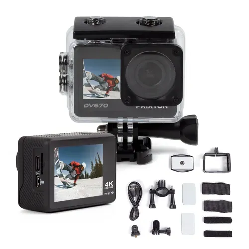 Caméra Sport Dv670 - Résolution 4k - Double Écran - Wifi Et App Mobile - Stabilisateur Optique