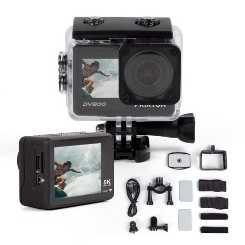 Caméra sport DV800 - Résolution 5K - Double écran - WiFi et App - Stabilisateur optique