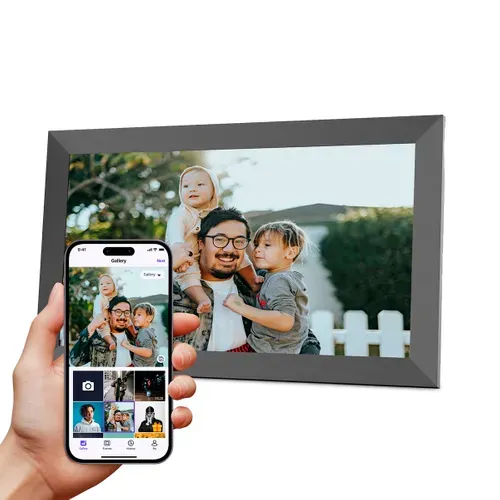 Cadre Photo Numérique Prado XL Avec Wifi Et App Mobile, Écran Tactile 15,6”, Full Hd, Noir