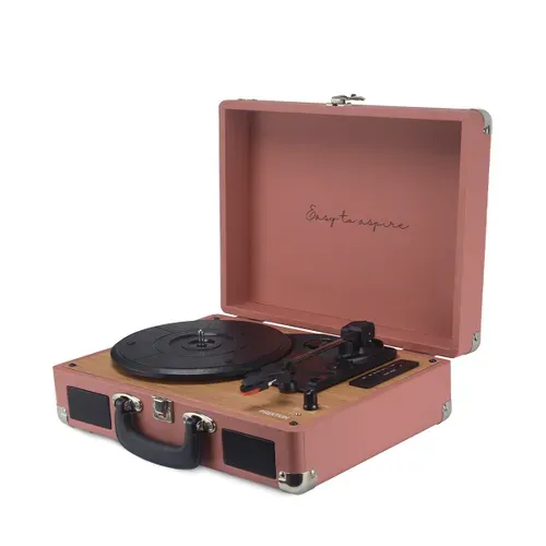 Platine Vinyle Vc400 - Tourne-disque Avec Bluetooth - Lecteur Et Convertisseur Des Vinyles - Mocha