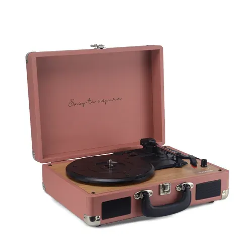 Platine Vinyle Vc400 - Tourne-disque Avec Bluetooth - Lecteur Et Convertisseur Des Vinyles - Mocha
