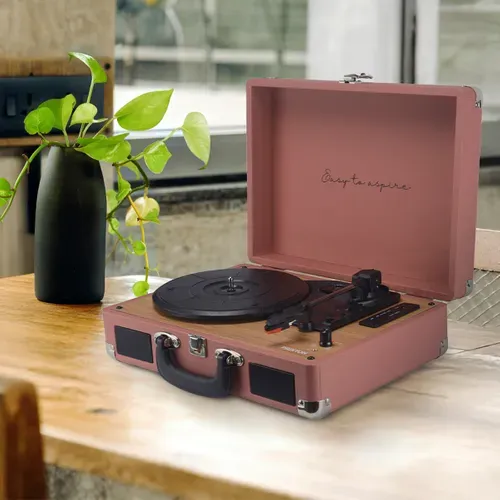 Platine Vinyle Vc400 - Tourne-disque Avec Bluetooth - Lecteur Et Convertisseur Des Vinyles - Mocha