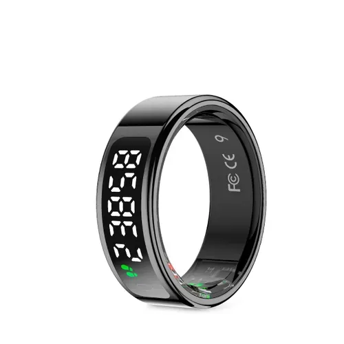Bague Connectée Smart Ring Orbyt Touch, Écran, Sommeil, Fréquence Cardiaque, Taille 8 (18,3mm)
