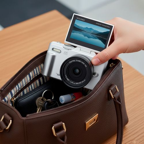 Caméra Digitale Xplorer Dv900 Wifi, Écran Pivotant, Résolution 4k Et 64mp, Argent
