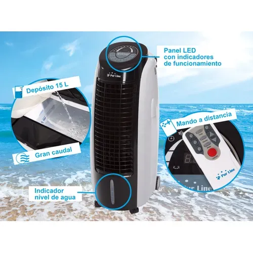 Rafraichisseur D'air Par évaporation à Débit élevé Minuterie Et 6 Vitesses