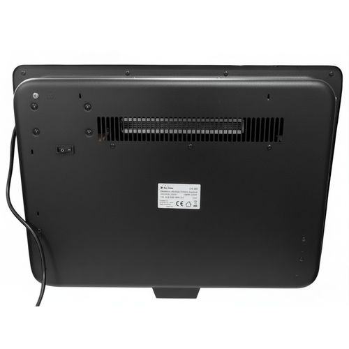 Cheminée électrique 2000w En Verre Trempé Noir Avec Télécommande