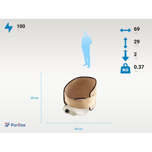 Coussin Électrique Chauffant Pour Lombaires 100w Laine Beige