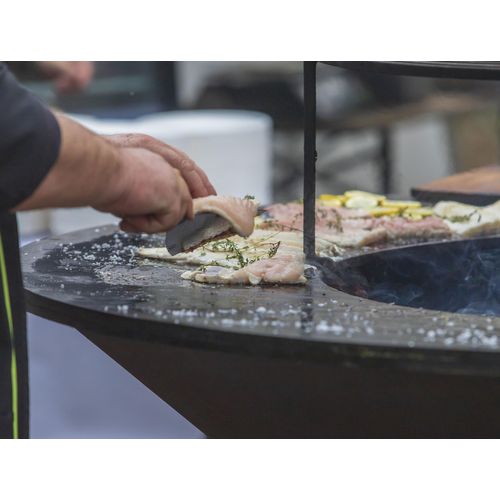 Barbecue Brasero Avec Plaque D'acier De 100 Cm