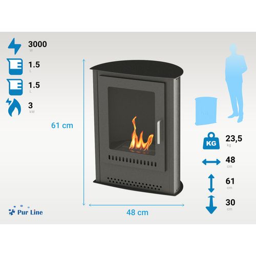 Poêle à L'éthanol En Acier Noir Cheminée Poêle BUT — free download