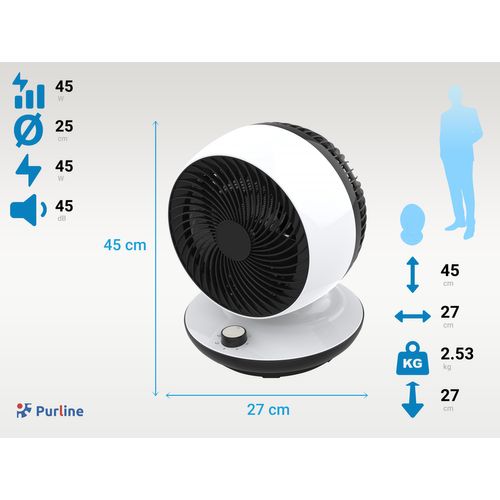 Ventilateur De Table À Oscillation Verticale - Venty TA 45