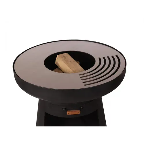 Brasero, Barbecue Rond Avec Grille En Acier Noir