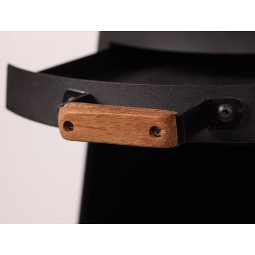 Brasero, Barbecue Rond Avec Grille En Acier Noir