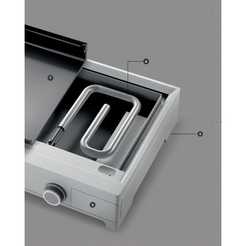 Plancha Gaz 9000w Plaque Fonte émaillé 75.5x41cm Modern G75i