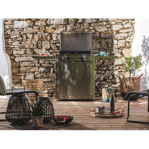 Chariot Fermé Pour Plancha Forge Adour Modern 60 Inox.