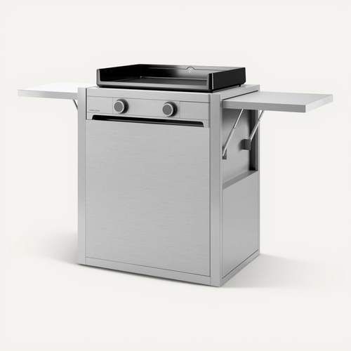 Chariot Fermé Pour Plancha Forge Adour Modern 60 Inox.