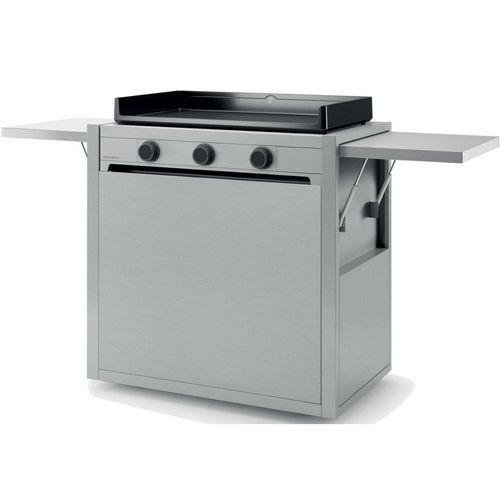 Chariot Fermé Pour Plancha Forge Adour Modern 75 Inox.