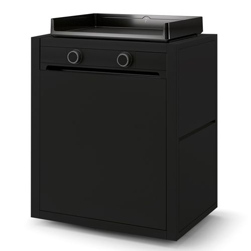Chariot Pour Plancha Noir/acier Chmaf60n