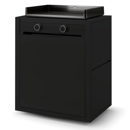 Chariot Pour Plancha Noir/acier Chmaf60n