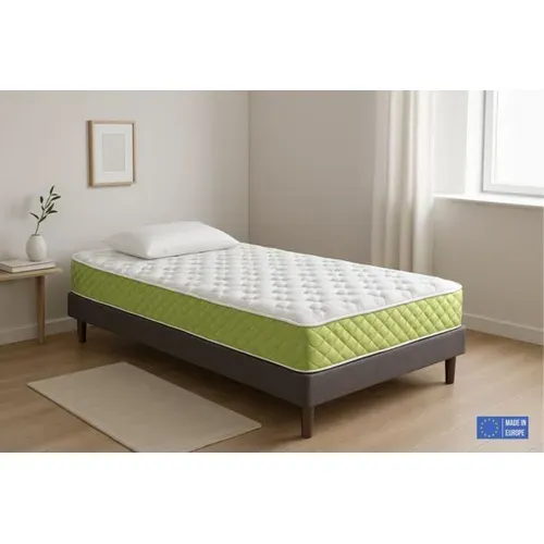 Matelas Mousse 90x190 cm SARATOGA - Ferme - Réversible - Côté Été/hiver - H15 Cm