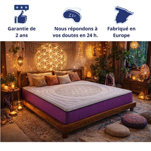 Matelas Mousse 180x200cm LIFE FLOWER Accueil Mémoire De Forme - Ferme - Réversible - H30 Cm