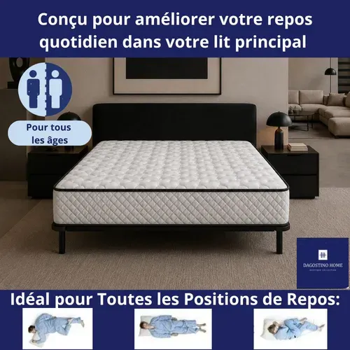 Ensemble 90x190 Matelas Mousse EUROPE - H20cm + Sommier Kit- Confortable Et Ferme