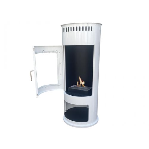 Poêle à Éthanol 3kw En Acier Avec Façade En Verre Trempé