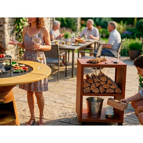 Table D'appoint Pour Barbecue En Acier Corten