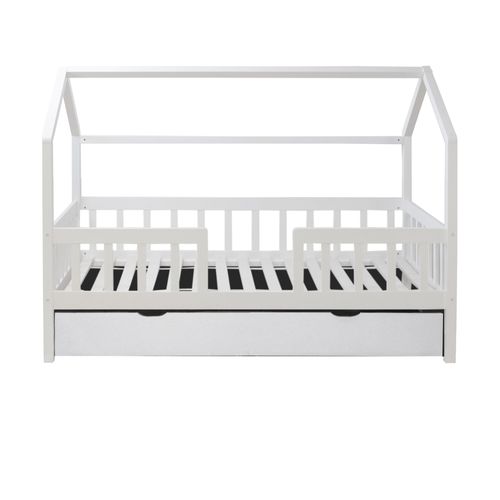 Lit Cabane Avec Barrièrre + Lit Tiroir En Bois 90x190cm