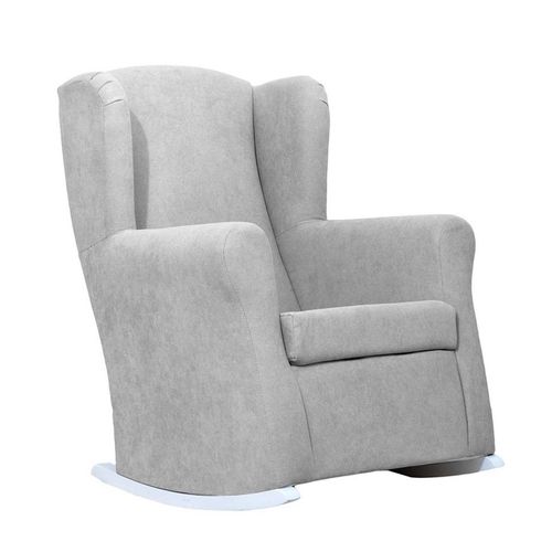 Fauteuil à Bascule En Polyester Gris Clair 90x69x60cm