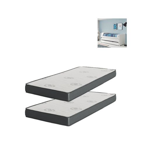 Pack 2  Matelas Mousse 90x200 Cm / 90x190 Cm