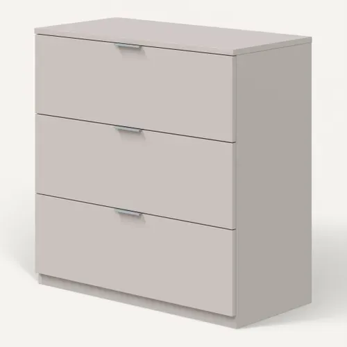 Commode 3 tiroirs CREMA cachemire vue de face