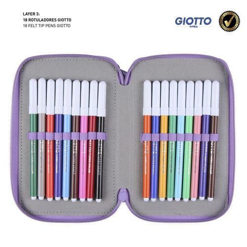 Plumier Avec Accessoires 3 Niveaux Reine Des Neiges Violet 2700000384