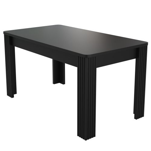 Table à Manger Rectangulaire - Panneaux De Particules - Noir - 120x70x75 Cm