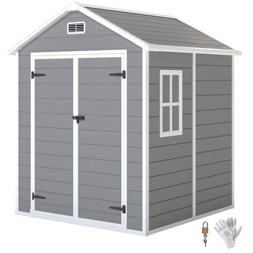Abri De Jardin - Polypropylène - Gris - 182x151x219 Cm