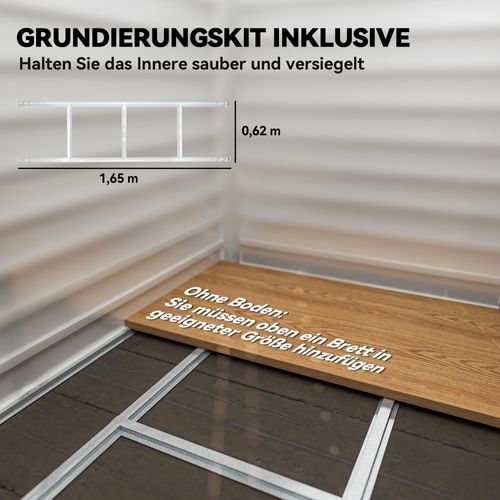 Abri De Jardin Adossable En Acier Galvanisé - Gris - 142 X 184 X 181 Cm